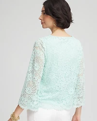Scalloped Hem Lace Top