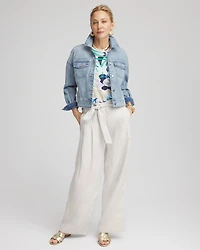 Hollywood Waist Belted Linen Pants