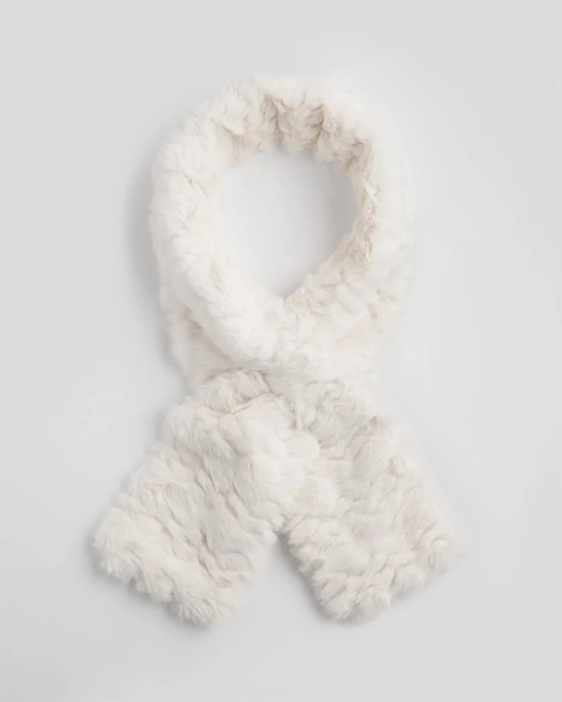 Cream Pull Through Scarf