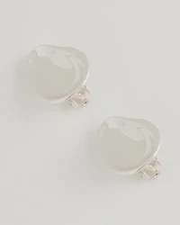 Silvertone Stud Clip-On Earrings