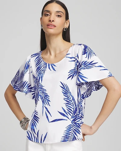 Flutter Sleeve Satin Top