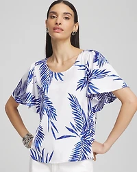 Flutter Sleeve Satin Top