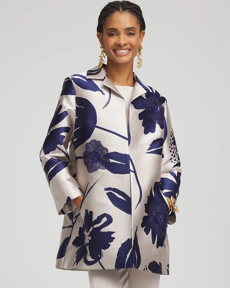 Travelers™ Collection Floral Jacquard Jacket