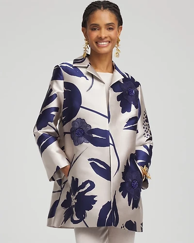 Travelers™ Collection Floral Jacquard Jacket