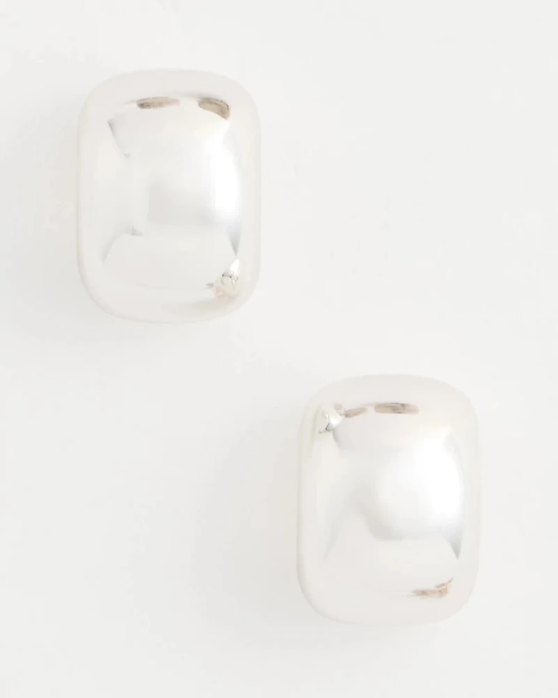 Silvertone Mini Hoop Earrings