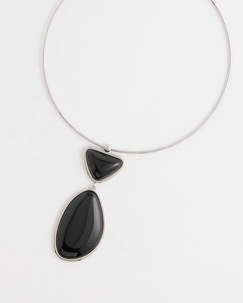 Geo Pendant Collar Necklace