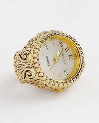 Gold Watch Stretch Ring