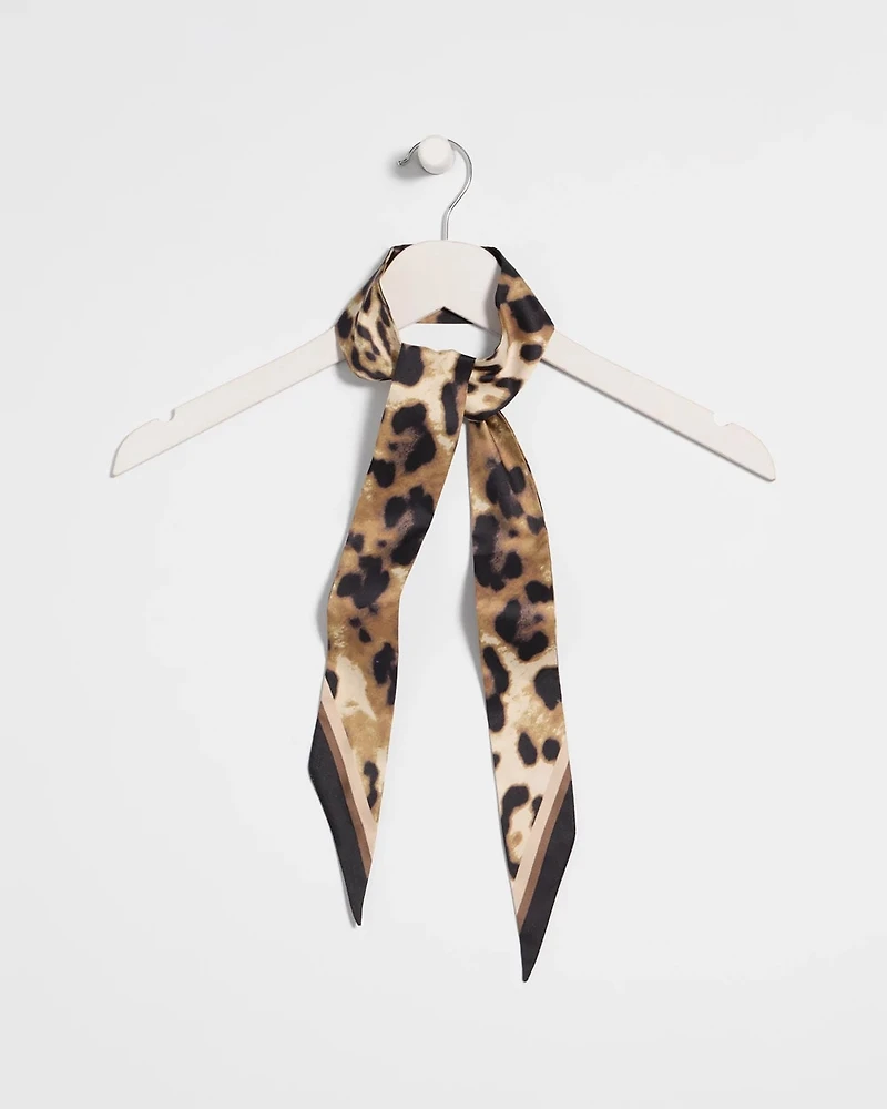 Animal Print Skinny Scarf