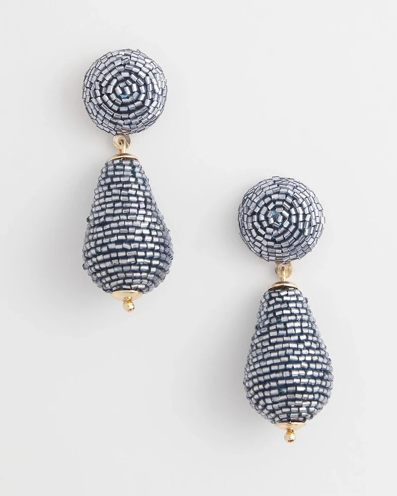 Wrapped Teardrop Post Earrings