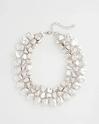Chunky Silver Multi-Strand Necklace