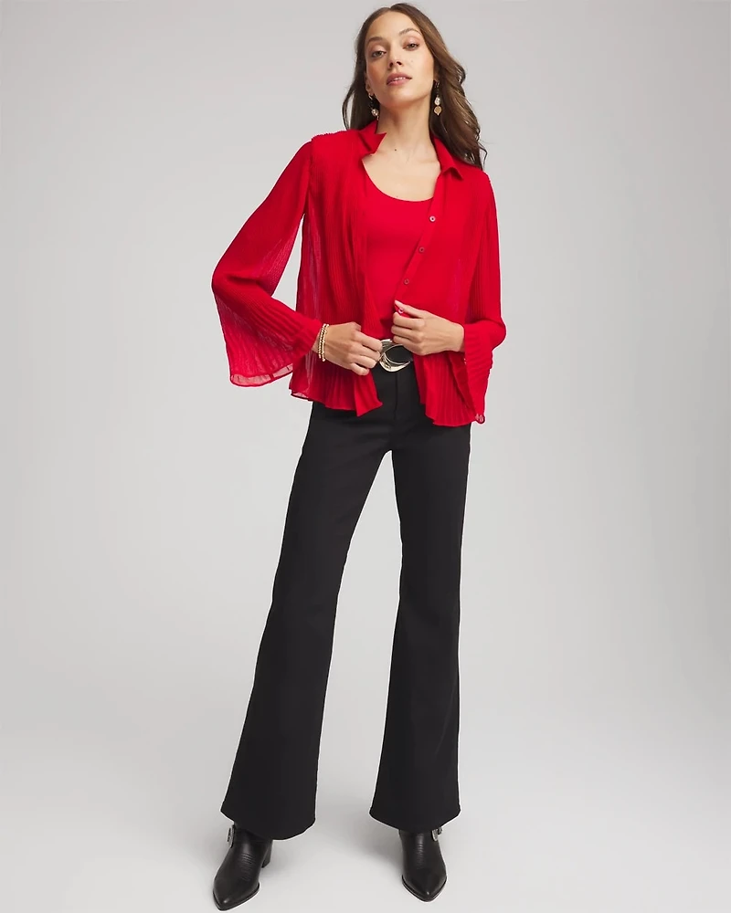 Pleated Georgette Blouse