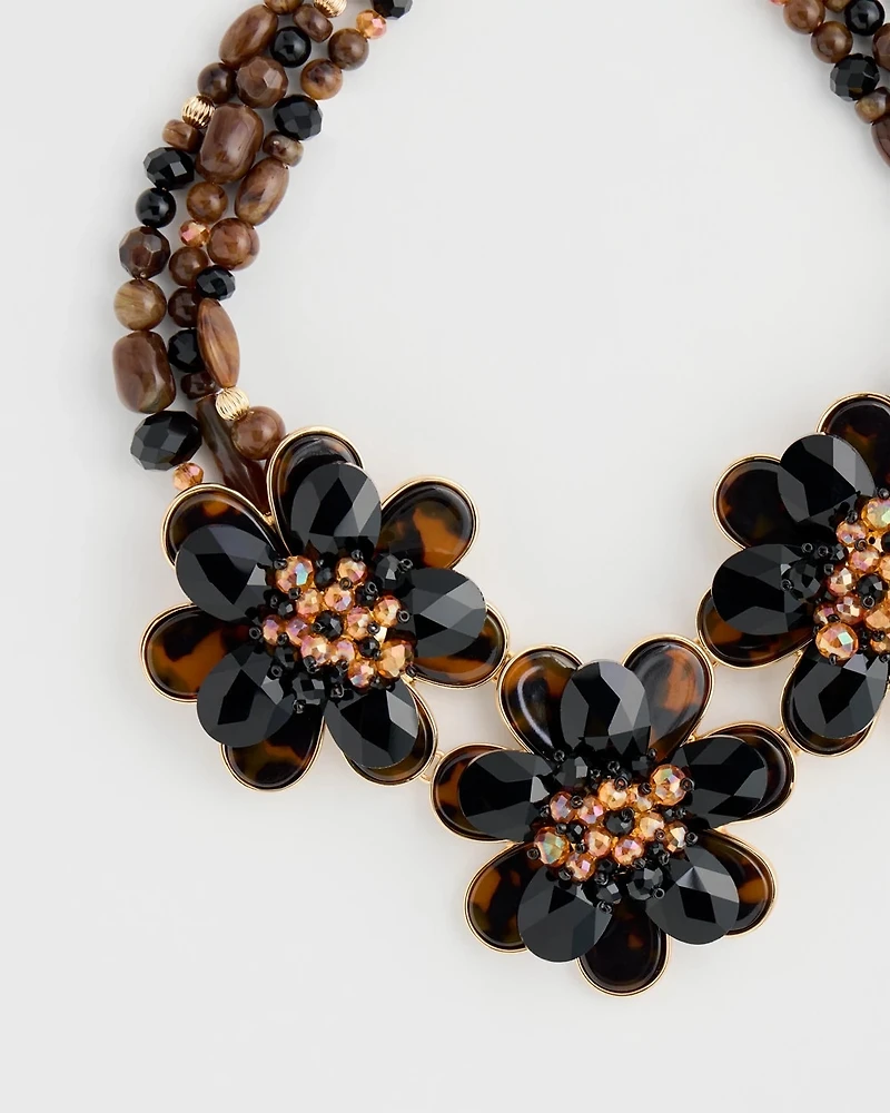 Chico's Originals Flower Bib Necklace