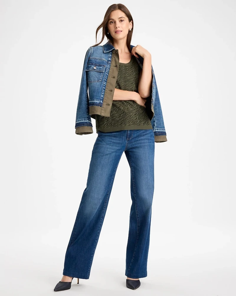 High-Rise Wide-Leg Trouser Jeans