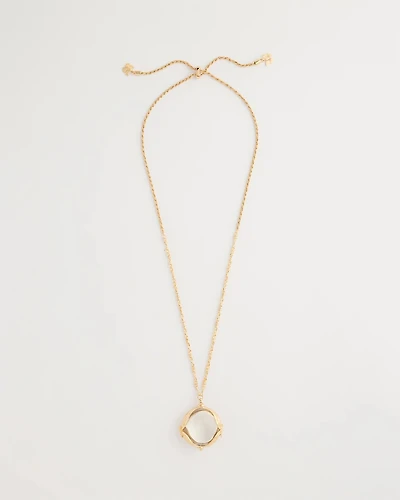 Butterfly Wing Monocle Necklace