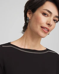 Caviar Bead Bateau Neck Sweater
