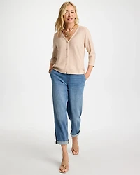 Stitchy Sequin V-Neck Cardigan