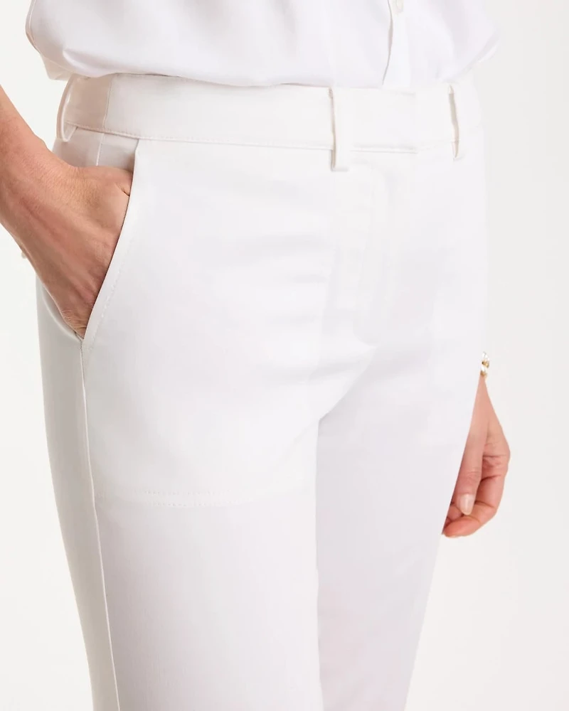 Emme Sateen Straight Capri Pants