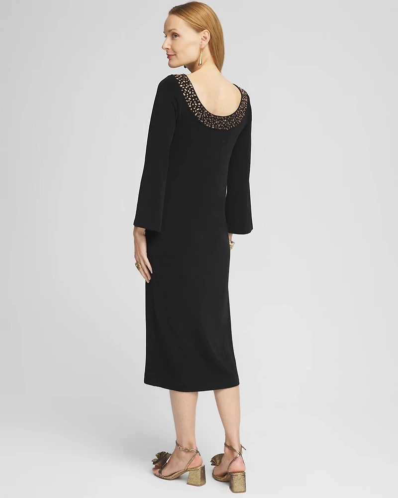 Travelers™ Rhinestone Scoopback Midi Dress