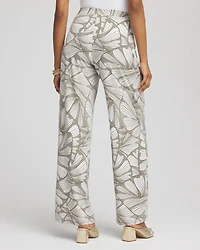 Travelers™ Abstract Leaf Print Knit Wide-Leg Pants