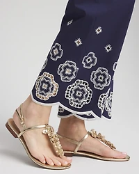 Brigitte™ Embroidered Wide-Leg Cropped Pants