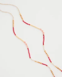 Coral Genuine Stone Long Necklace