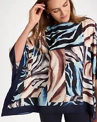 Artisanal Animal Printed Poncho