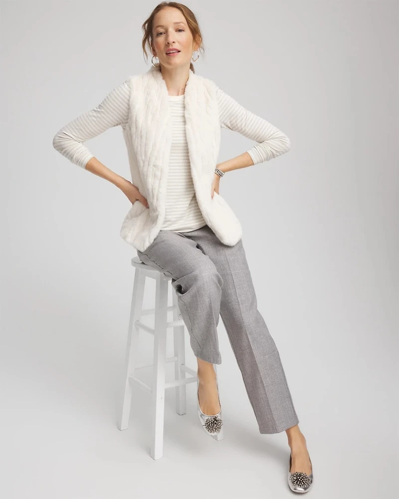 Elongated Faux Fur Vest