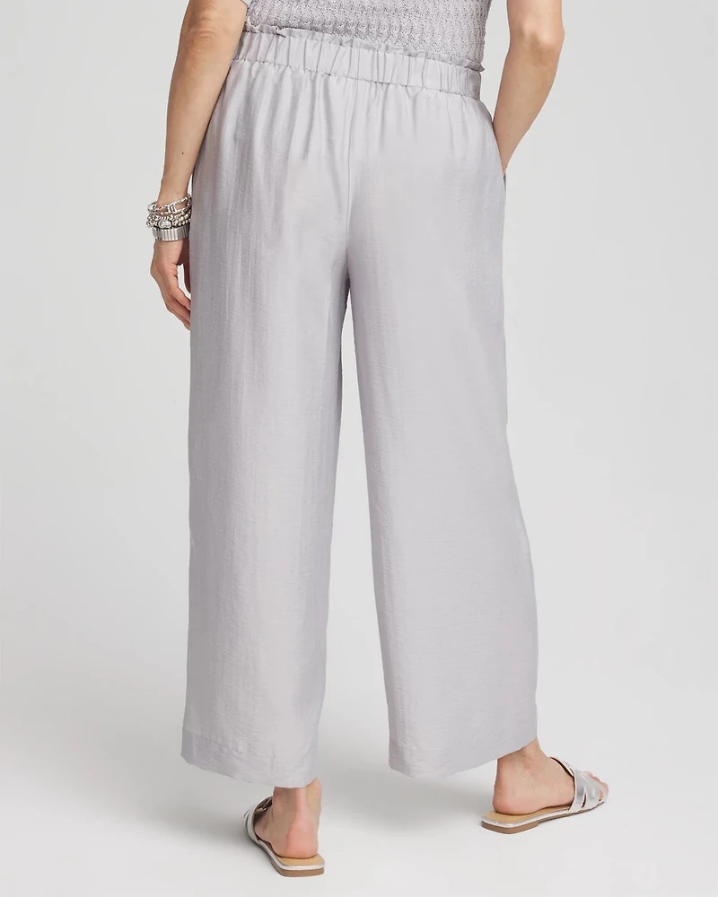 Lightweight Wide Leg Cropped Pants