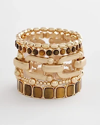 Neutral Square Stretch Bracelet