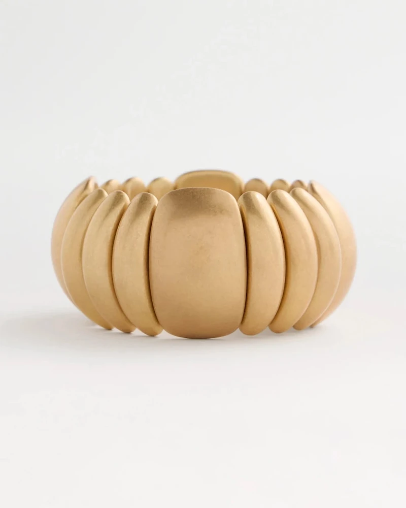 Goldtone Stretch Cuff Bracelet