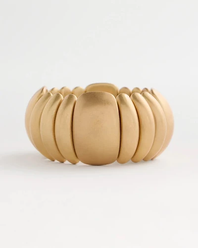 Goldtone Stretch Cuff Bracelet