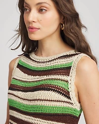 Contemporary Striped Sweater Tank