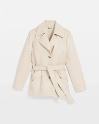Buttery-Soft Faux Leather Trench Coat