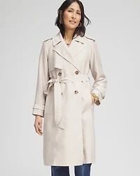 Petite Double-Breasted Trench Coat