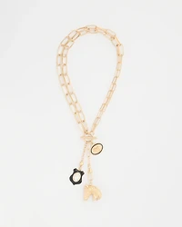 Adjustable Equestrian Charm Toggle Necklace
