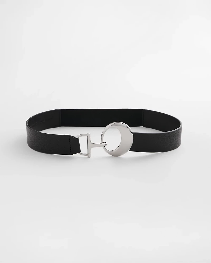 Soft-Stretch Faux Leather Belt