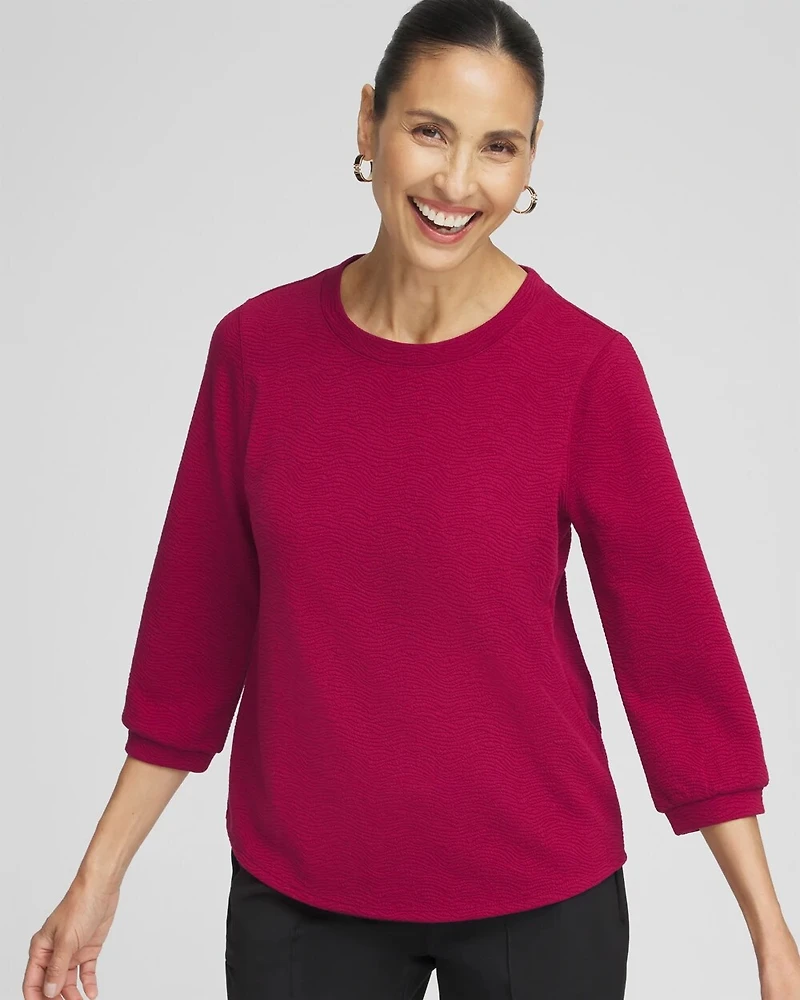 Zenergy® Textured Pullover Top