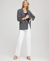 Printed Soft Crepe Blazer