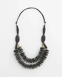 SYLCA® x Chico's Black Disk Bead Statement Necklace