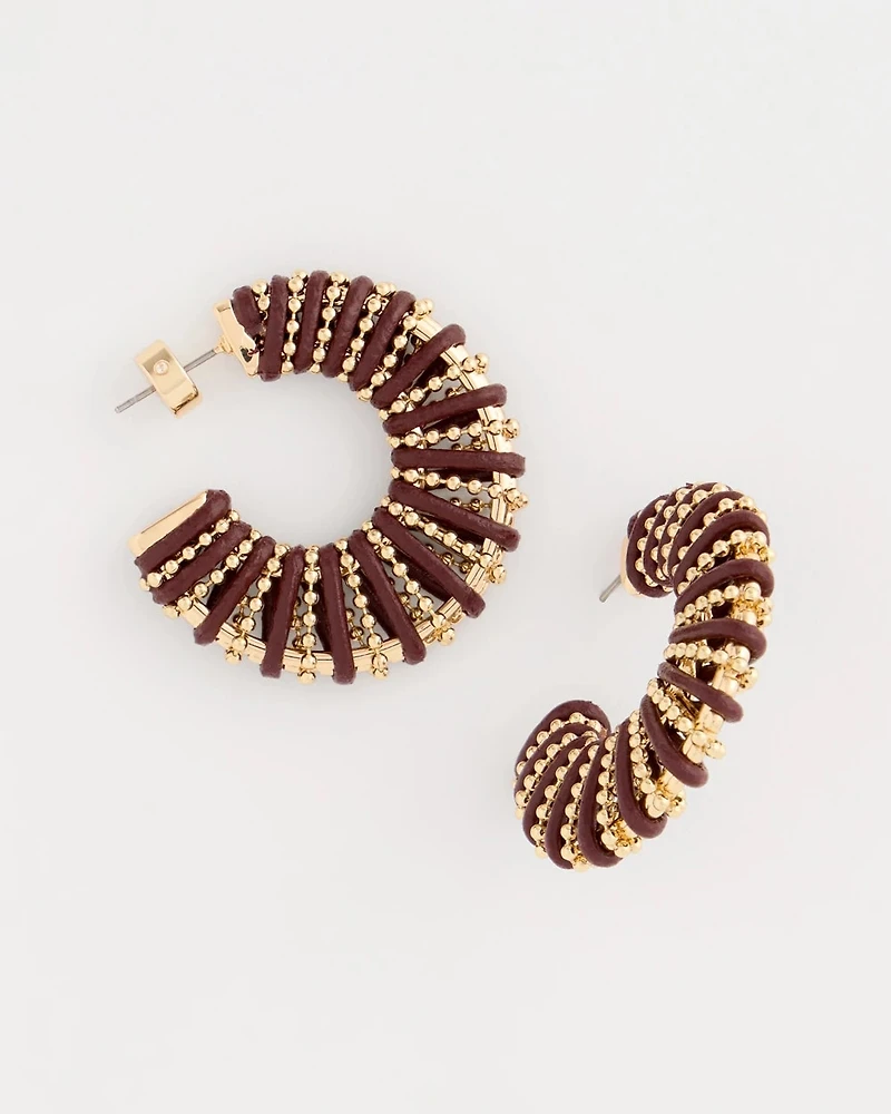 Wrapped Hoop Earrings