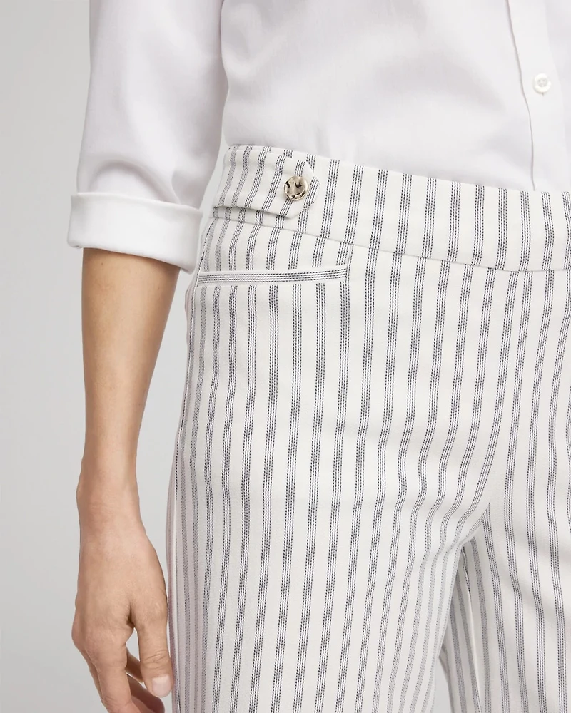 Brigitte™ Striped Wide-Leg Cropped Pants