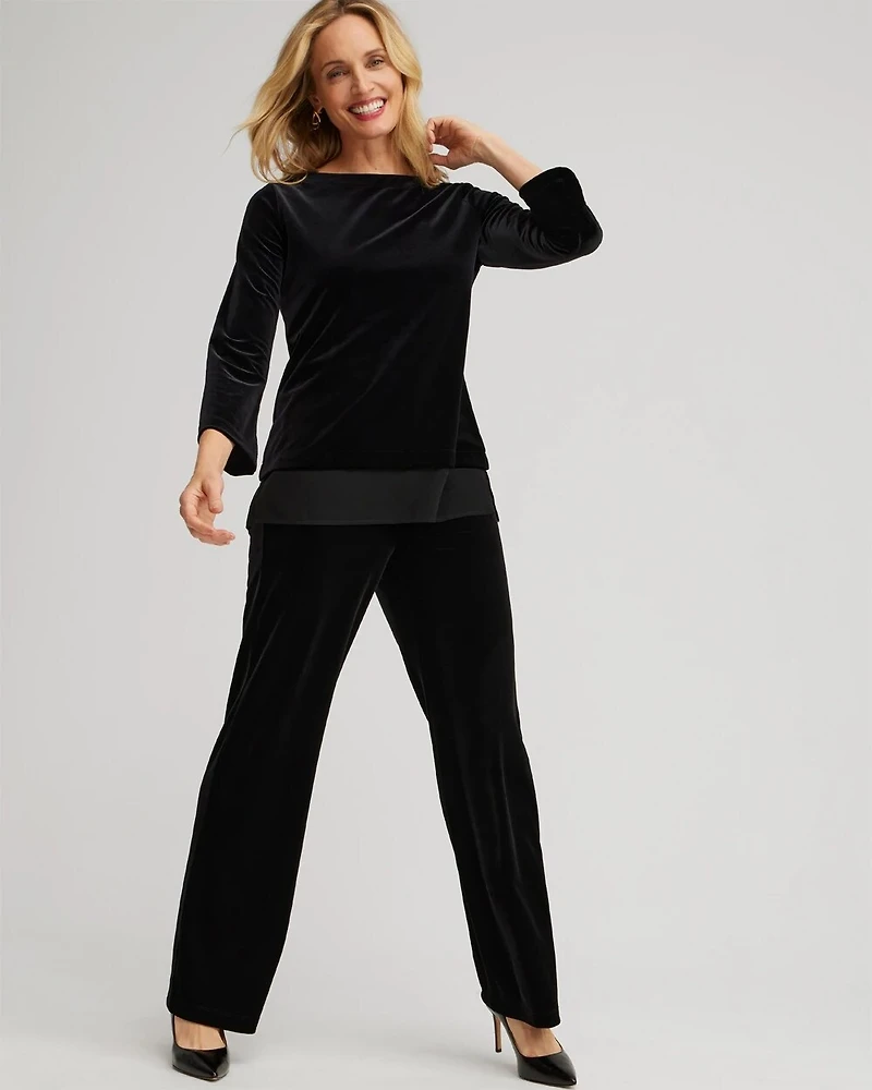 Travelers Collection Velvet No Tummy Pants