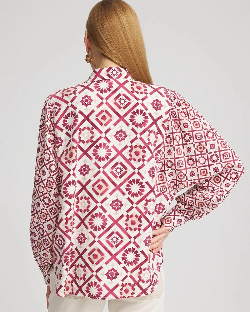 Tencel Blend Dolman-Sleeved Shirt