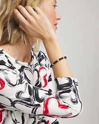 Barrel Bead Stretch Bracelet