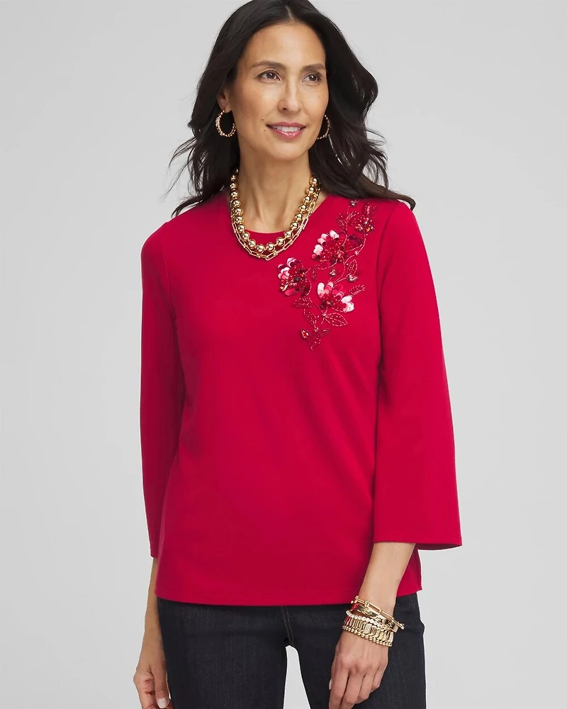 Embellished Ponte Top