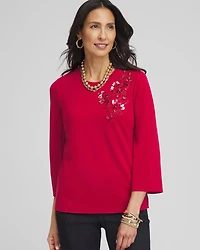Embellished Ponte Top