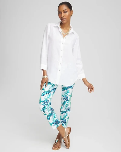 Brigitte™ Tropical Pull-On Cropped Pants