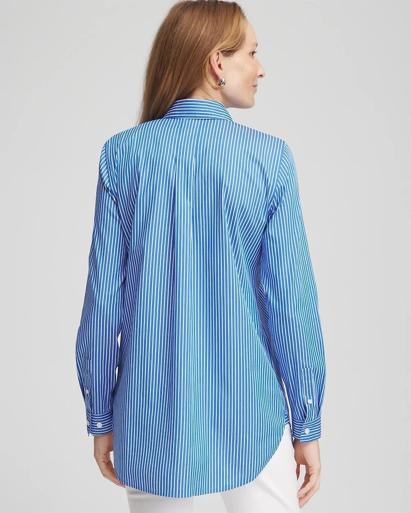 No Iron™ Embroidered Pinstripe Tunic