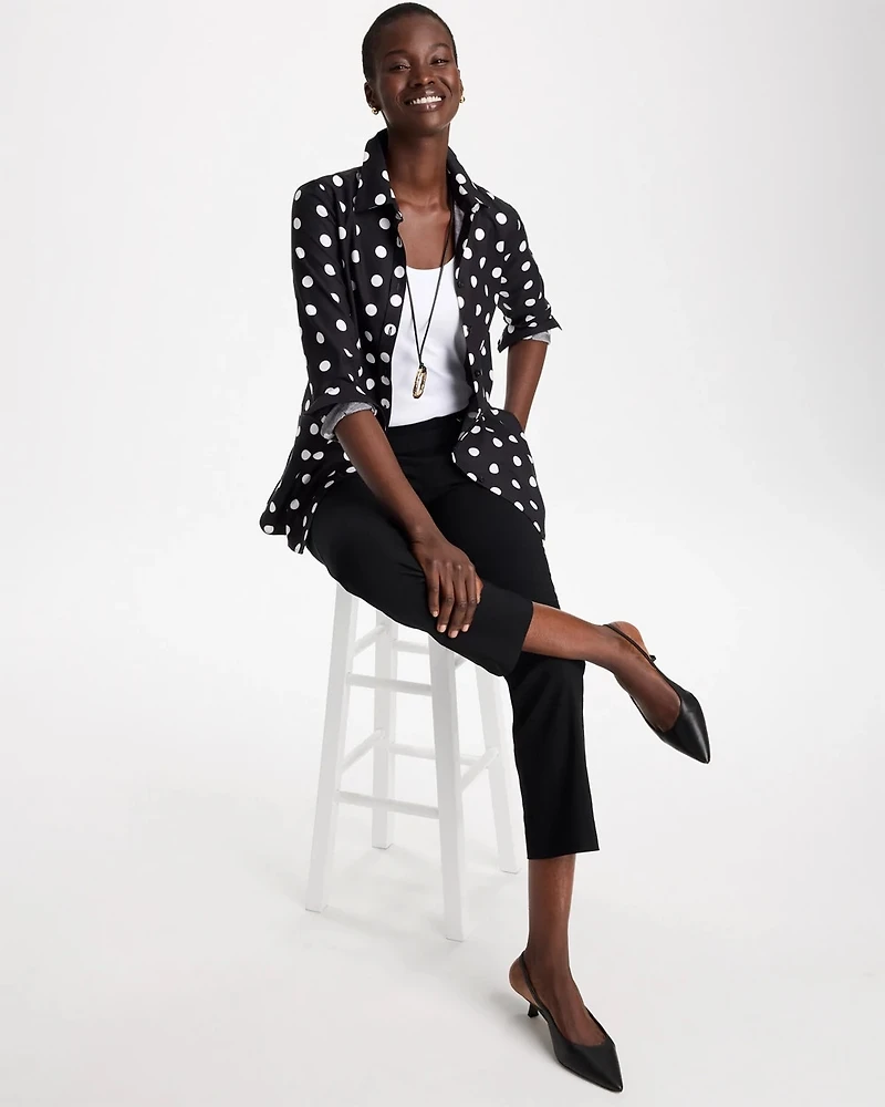 No Iron™ Stretch Polka Dot Shirt