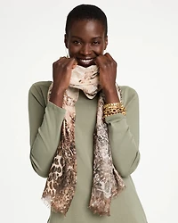 Python Printed Oblong Scarf